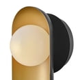 thumbnail image 5 of 84230BK-LCB Lark Zuri - 5W 1 LED Medium Wall Sconce-10 Inch Tall and 6 Inch Wide-Black/Lacquered Brass Finish, 5 of 8
