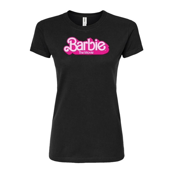 Barbie The Movie - Movie Logo  - Juniors Fitted Graphic T-Shirt