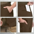 thumbnail image 5 of TrdSipl Hiking Pants Men Convertible Zip Off Quick Dry Travel Pants Waterproof Breathable Slim Fit Outdoor Pant Coffee M, 5 of 7