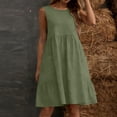 thumbnail image 3 of Kukoosong Women's Sleeveless Tank Dress with Pockets, Round Neck Midi Casual A-Line Flowy Summer Dress for Everyday Wear, Beach Vacation Loose Fit Dress, 3 of 6
