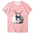 thumbnail image 2 of QUNYINEY Short Sleeve Shirts for Women Crew Neck Casual Easter Pullover Tops Loose Women Tops, 2 of 4