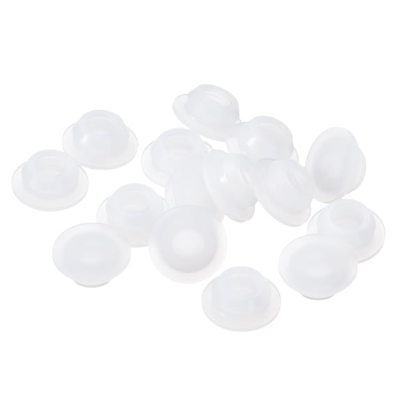 Uxcell 18 Pack Silicone Plugs Round Snap in Locking Hole Plugs Waterproof Hole Plug for 10-10.5mm Hole Translucent