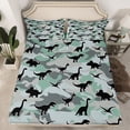 thumbnail image 2 of jejeloiu Wild Animal Dino Full Size Sheets,Rustic Camo Camouflage Bed Sheets,Gray Black Green Sheet Sets For Boys Teens,Microfiber Bedroom Decor,4-Piece, 2 of 7