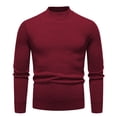 thumbnail image 2 of Turilly Men's Sweater Minimalist Mock Neck Pullover Sweater with Ribbed Cuffs and Hem Detail Casual Layering Top, 2 of 6