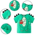 thumbnail image 2 of FLMEI Boys Dinosaur T-Shirts for Kids Toddler,Baby Cotton Cartoon Crewneck Short Sleeve Shirts Toddler Tops for 1-8T, 2 of 8
