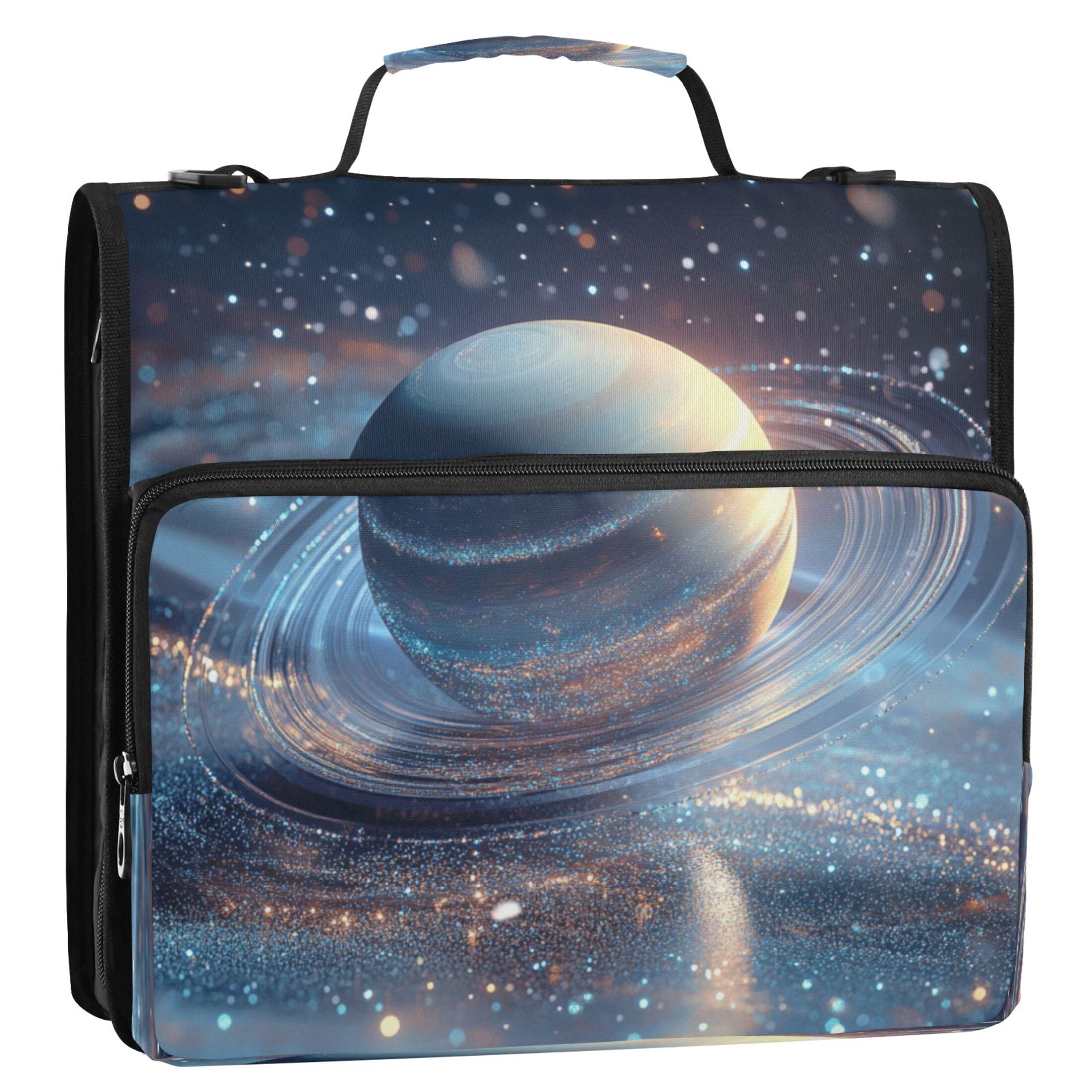 YAZAOO Zipper Binder trapper keeper Documents Organized Design Celestial Serenity Printed