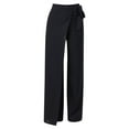 thumbnail image 6 of SNKSDGM Women's Plus Pants for Women Linen Pants for Women Petite Short Women's Workplace Dress Pants Casual Texture Wide Leg Belt Temperament Pants, 6 of 6