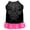 Black W/Bright Pink, variant on Pet Dog Cat Dress Rhinestone, "Clear Paw"