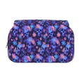 thumbnail image 2 of Disketp Skull daisy purple Estuche de Lápices de Doble Capa con Tapa Abatible y Cremallera, Organizador Escolar para Adolescentes y Adultos, 2 of 7