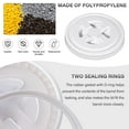 thumbnail image 2 of Bucket Lid 5 Gallon Bucket Leak-Proof Bucket Seal Lid for Plastic Bucket Compatible with Gamma (White), 2 of 7