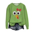 thumbnail image 2 of QASIEATN Hoodies for Graceful Women Fashion, Thanksgiving Turkey Print Funny Round Neck Casual Long Sleeve Top Sweatshirt Couple Or Family, Womens Fall Tops, 2 of 4