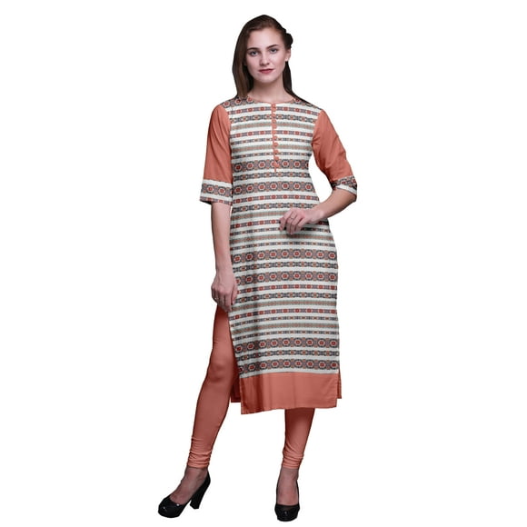 Bimba Straight Tunic Tops Women Printed Kurta Summer Tunic