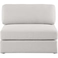 thumbnail image 5 of Maklaine Contemporary Beige Durable Linen Textured Fabric Armless, 5 of 6