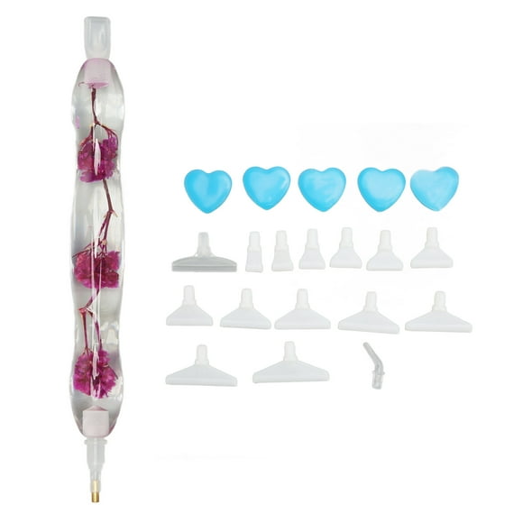 Bolígrafo de 15,8 cm zhenshenaoxiaoao para Pintar con Diamantes de Imitación Rama de Flor Morada