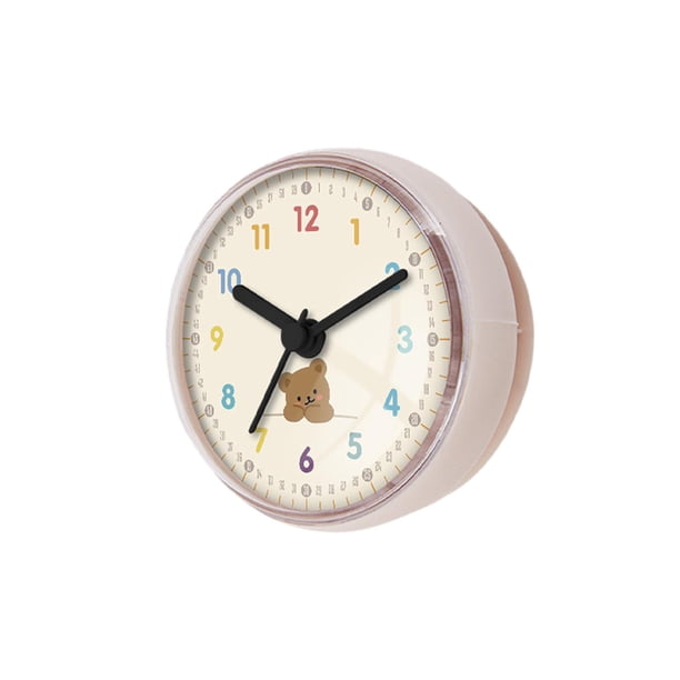 Reloj de ducha compacto y resistente al agua para baño, armario, inodoro y cocina. DPL1156B blanco