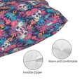 thumbnail image 3 of Pofeuu flower Skull leaf colorful Print Polyester Microfiber Plush Pillowcases, Super Soft and Cozy Pillow Case Covers with Envelop Closure（Pillow core not included）-20"x30", 3 of 6