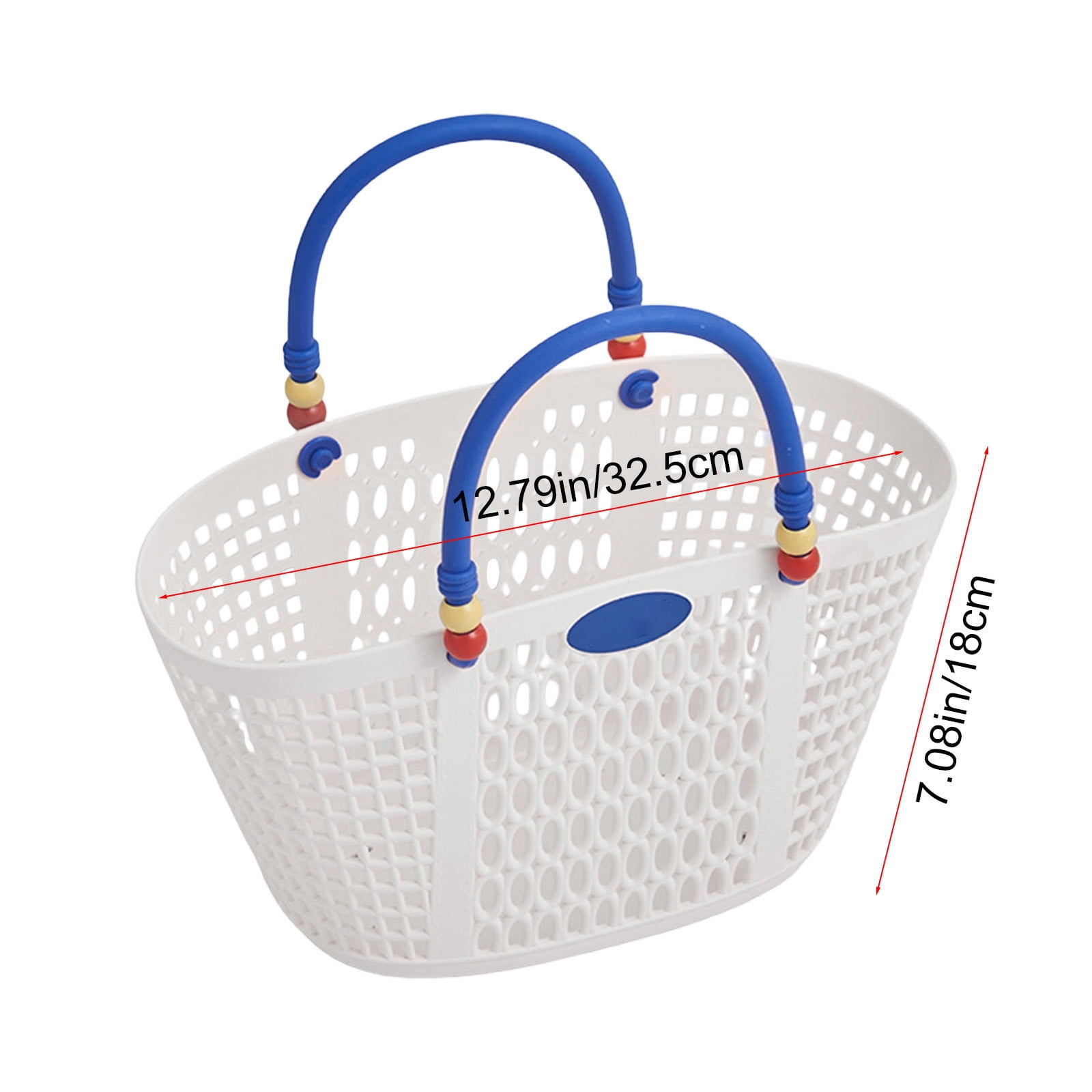 Plastic Shower Caddy Basket with Handles for Bathroom, Dorm, Travel – Ventilated Drainage Tote for Toiletries, Beach, Laundry and Toy Storage