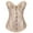 Beige, variant on Women Renaissance Vintage Princess Corset Lace Elegant Overbust Tube Tops 2024 Halloween Party Costume Lace Up Fishbone Bustier