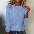 thumbnail image 2 of WTXUE T-Shirts Long Sleeve, Crew Neck Shirts for Women's Autumn Winter Casual Stripe T Shirt Top Striped Casual Tops for Women, 2 of 5