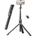 thumbnail image 1 of LAICAIW 60" Phone Tripod Selfie Stick with Remote,Portable Selfie Stick Tripod for Cell Phone,Travel Phone Tripod Stand Compatible with 4''-7'' iPhone 15/14/13 Pro Max Android Samsung Huawei (Black), 1 of 7