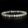 thumbnail image 2 of Bracelet Extensible en Perles Rondes de 6mm en Coquille de Nacre Naturelle 6.5 Pouces Unisexe, 2 of 3