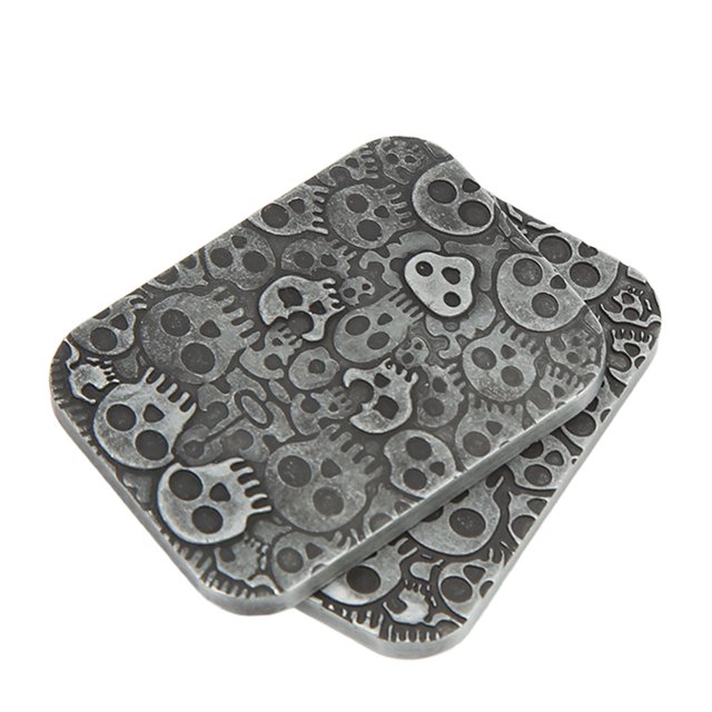 Autism Slider Toy, Skull Pattern Portable Metal Funny ADHD Push Slider Toy Ergonomic for Home