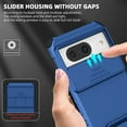 thumbnail image 5 of for Google Pixel 8 Phone Case with Tempered Glass Screen Protector Slide Camera Lens Kickstand Military-Grade Bumpers  Shockproof Protective Cover for Women Men Girls Blue, 5 of 14
