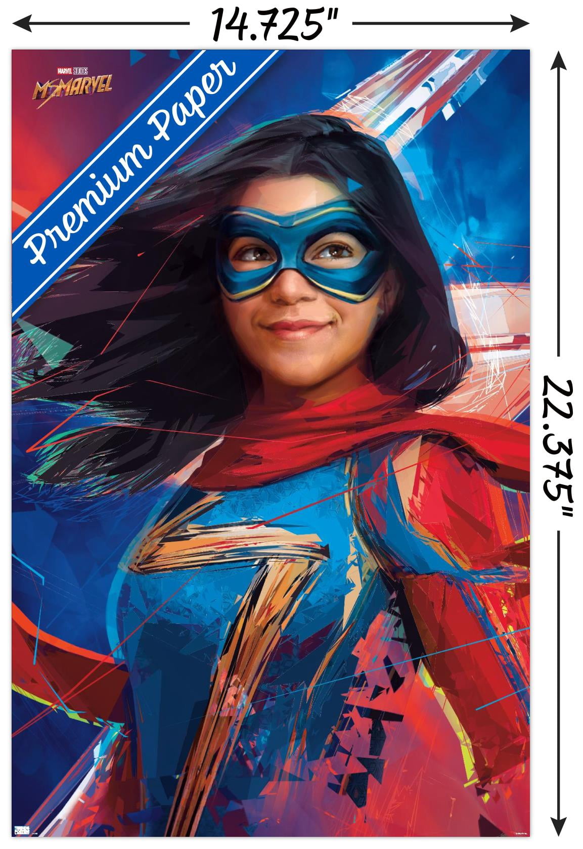 Marvel Ms. Marvel - Graffiti Wall Poster, 14.725" x 22.375"