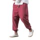 thumbnail image 2 of Ceisia Men's Summer Solid Color Casual Gift Long Pants Elastic Drawstring Waist with Pockets Ankle-Cut Comfortable for Daily Sp ort Outdoor, 2 of 9
