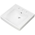 thumbnail image 4 of Decorum White Vitreous China Wall-Hung Vessel Sink with 8 in. Widespread Faucet Holes, 4 of 5