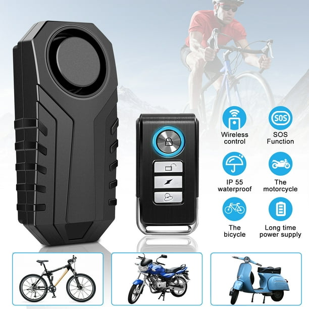 Wsdcam Bike Alarm Wireless AntiTheft Waterproof Security Vibration
