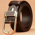thumbnail image 3 of JYYYBF Men Classic Vintage Leather Dress Belts,Mens Everyday Casual Belt with Pin Buckle, 3 of 7