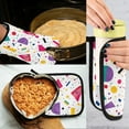 thumbnail image 5 of Yayeee Oven Mitts and Pot Holder Set of 2 Heat Resistant Kitchen Gloves Baking Hot Pad, Retro Round, 5 of 5