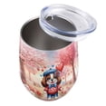 thumbnail image 3 of Happy Valentine’s Day Adorable English Springer Spaniel Puppy Holding Heart Balloon 12oz Stainless Steel Wine Tumbler Insulated Cup with Lid Springers Dog Lover Gifts - 00030, 3 of 5