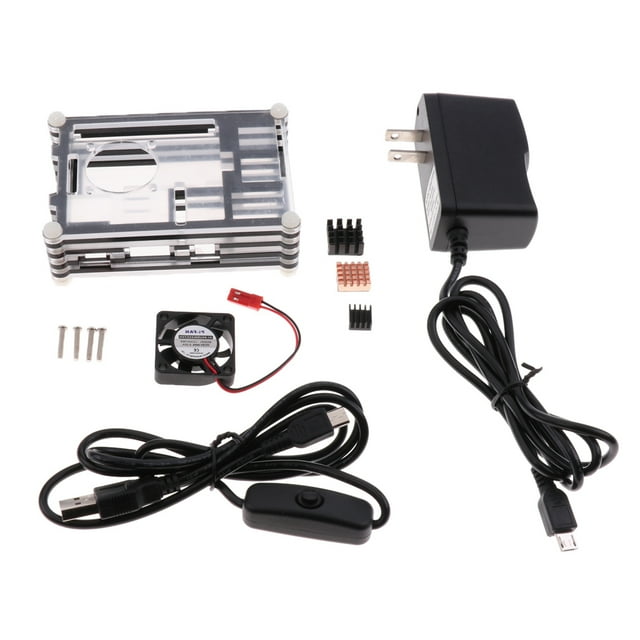 Estuche De Acrílico Con Ventilador Y Disipadores De Calor 5V 2.5 A Enfriamiento De De Alimentación Para Pi 2 3 Modelo B Hugo Estuche de acrílico