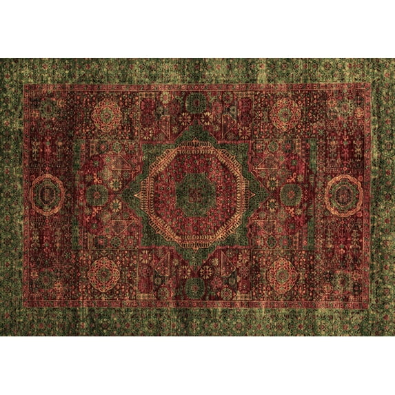 Ahgly Company Indoor Rectangle Abstract Brown Modern Area Rugs, 2' x 5'