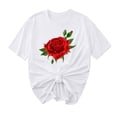 thumbnail image 1 of Camisetas de Manga Corta para Mujeres, Camiseta de Cuello Redondo Impresa de Moda, Primavera Y Verano Casual, 1 of 8
