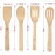 thumbnail image 2 of Utensilios de cocina de bambú Juego de utensilios de cocina de bambú Juego de utensilios de cocina de espátula de bambú para cocinar, sartenes antiadherentes naturales y saludables, 4 piezas JFHHH pequeña, 2 of 5