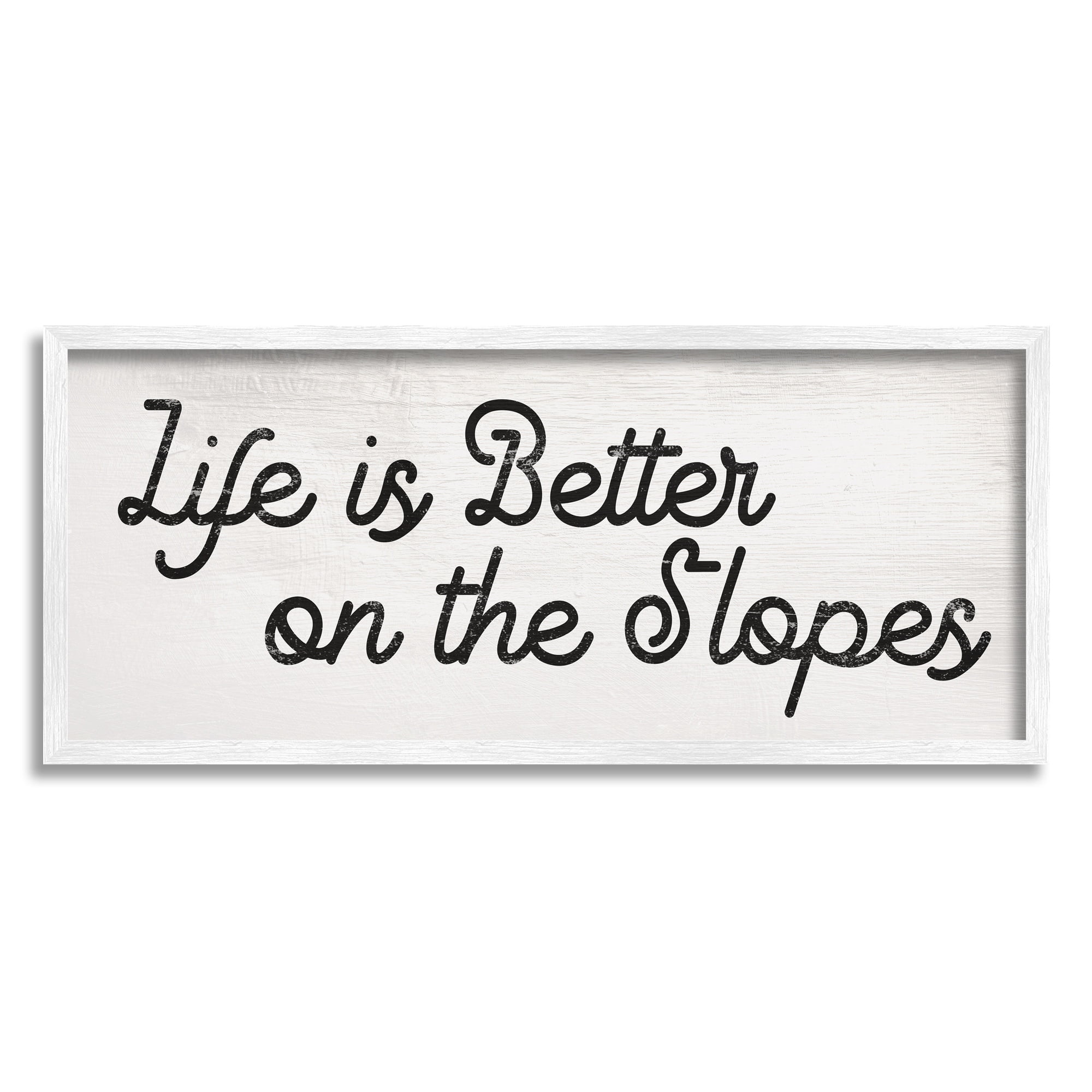 Stupell Industries Life's Better on the Slopes Phrase Ski Sport, 24 x 10, Design by Daphne Polselli