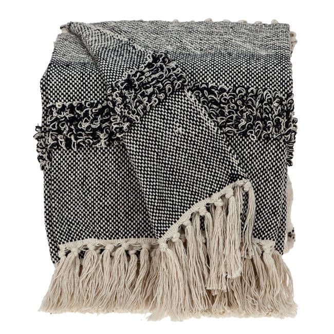 55.1 x 70.9in Gray Riva Home Lilya Knitted Throw 