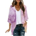 thumbnail image 2 of UVEASISHA Kimonos Cardigans for Women,Women's Summer Beach Boho Chiffon Kimono Cardigans Sheer Open Front Cover Ups Tops Dressy Hawaiian Vacation,Blue,2XL, 2 of 5