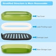 thumbnail image 4 of Solid Shampoo Bar Holder, Large Bar Soap Holder, Travel Soap Container, Soap Box with Draining Layer, Soap Case for Bathroom, Traveling, Gym, Camping (Green Style-1-Large), 4 of 14