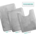 thumbnail image 2 of SAYFUT Memory Foam 3 PCS Bathroom Rug Absorbent Bath Mat Set Small Large and Contour Rug, 2 of 7