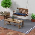 thumbnail image 2 of Jordan Manufacturing 48" x 18" Bolano Shale Navy Geometric Rectangular French Edge Outdoor Settee Swing Bench Cushion with Ties, 2 of 9