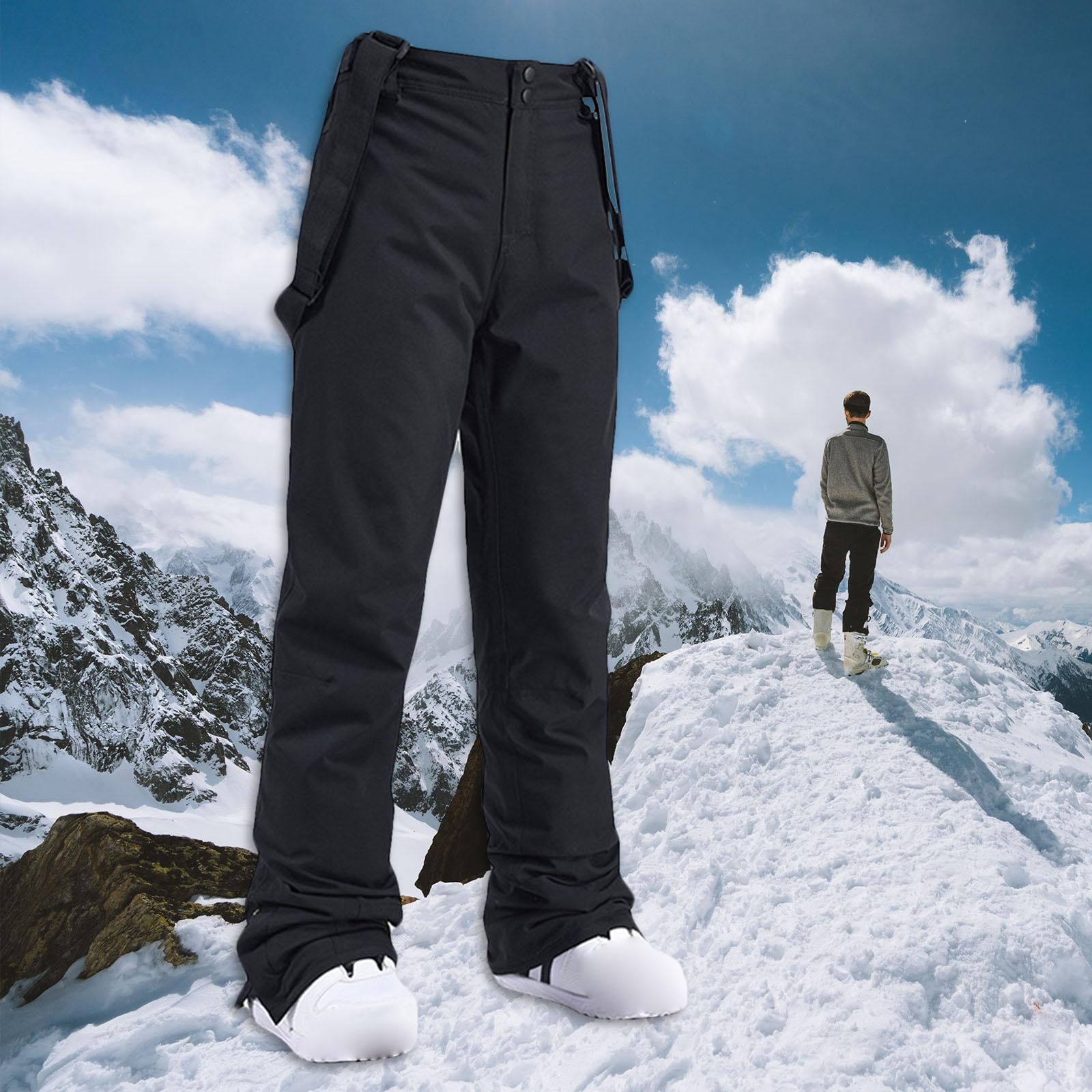 Black snow bibs, pants, lightweight, water, wind full length pants for