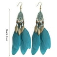 thumbnail image 2 of Feather Earrings for Women Vintage Boho Earrings Long Feather Earrings Black Feather Tassel Earrings Western Bohemian Jewelry for Women, 2 of 6