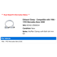 thumbnail image 2 of Exhaust Clamp - Compatible with 1986 - 1992 Mercedes-Benz 300E 1987 1988 1989 1990 1991, 2 of 2