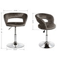 thumbnail image 4 of Impressions Vanity Giselle Contemporary Swivel Vanity Chair, Makeup Vanity Desk Chair (Soot Velvet), 4 of 5
