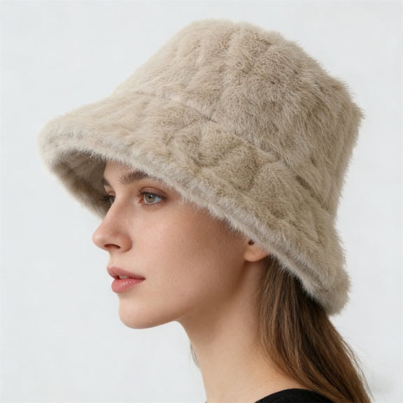 LIZUOJUN Under $3 Light Beige Bucket Hats for Men and Women Unisex Crinkle Fisherman Hat Soft Breathable Casual Winter Warm Cap One Size Beige