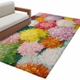 thumbnail image 6 of Watercolor Chrysanthemum Area Rug 3x5 Washable Rug Non Slip Vintage Abstract Oil Painting Floral Large Area Rug Indoor Floor Carpet for Entryway Bedroom Kitchen Living Room Home Office Dining Room, 6 of 8